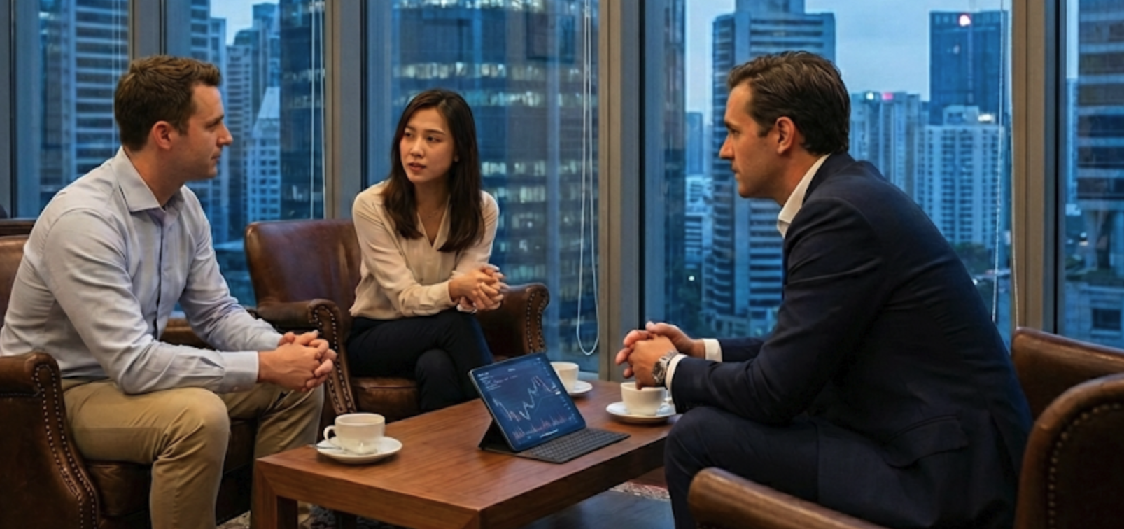 Directors reviewing technology risk dashboards in a board meeting