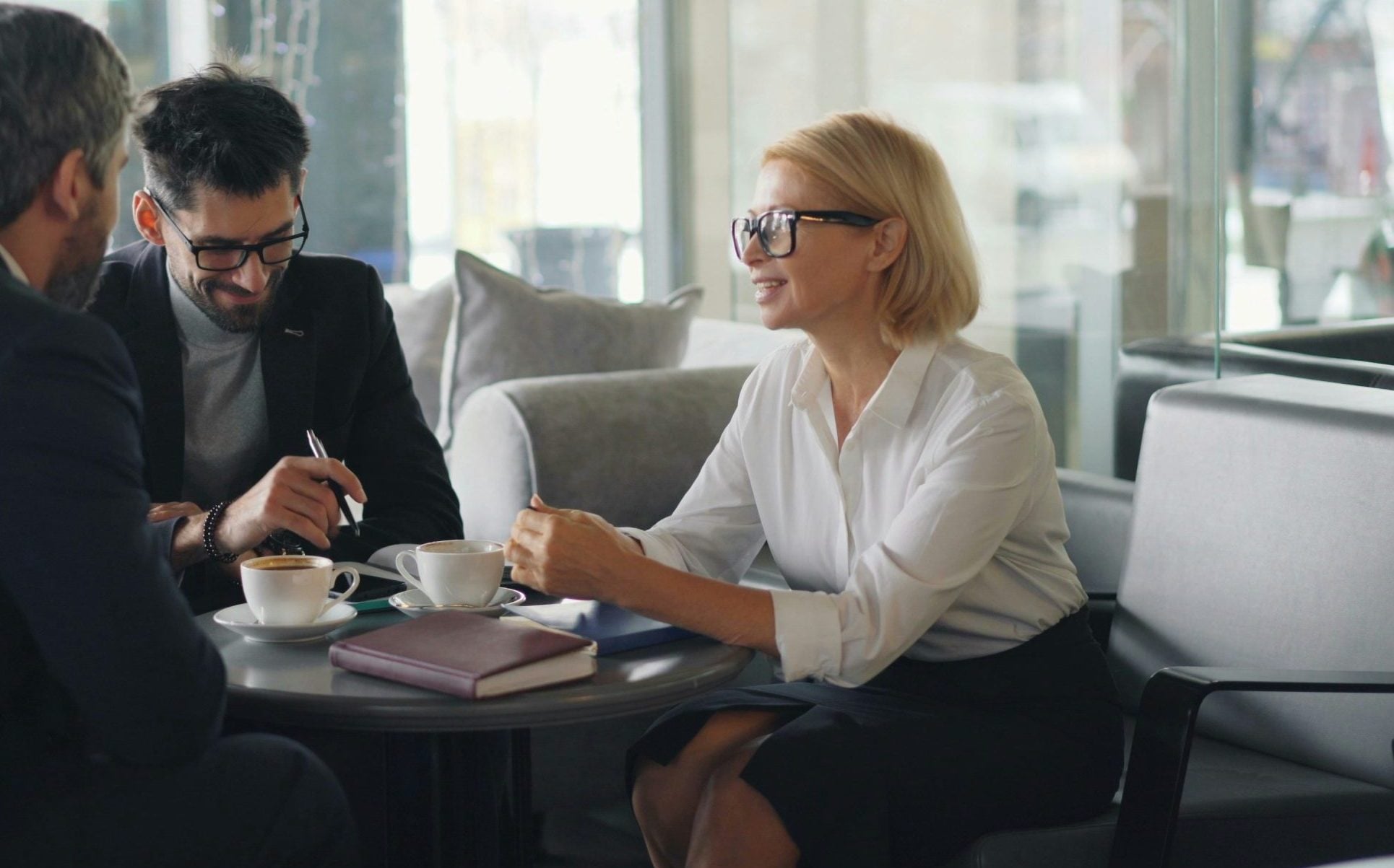 Executive leader in a modern office setting